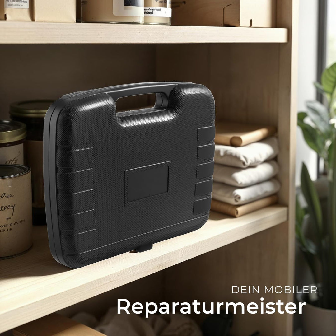 TecTake 402789 Universal Werkzeugkoffer 57 teilig, mit Werkzeug gefüllt | für Haushalt, Garage & Wer