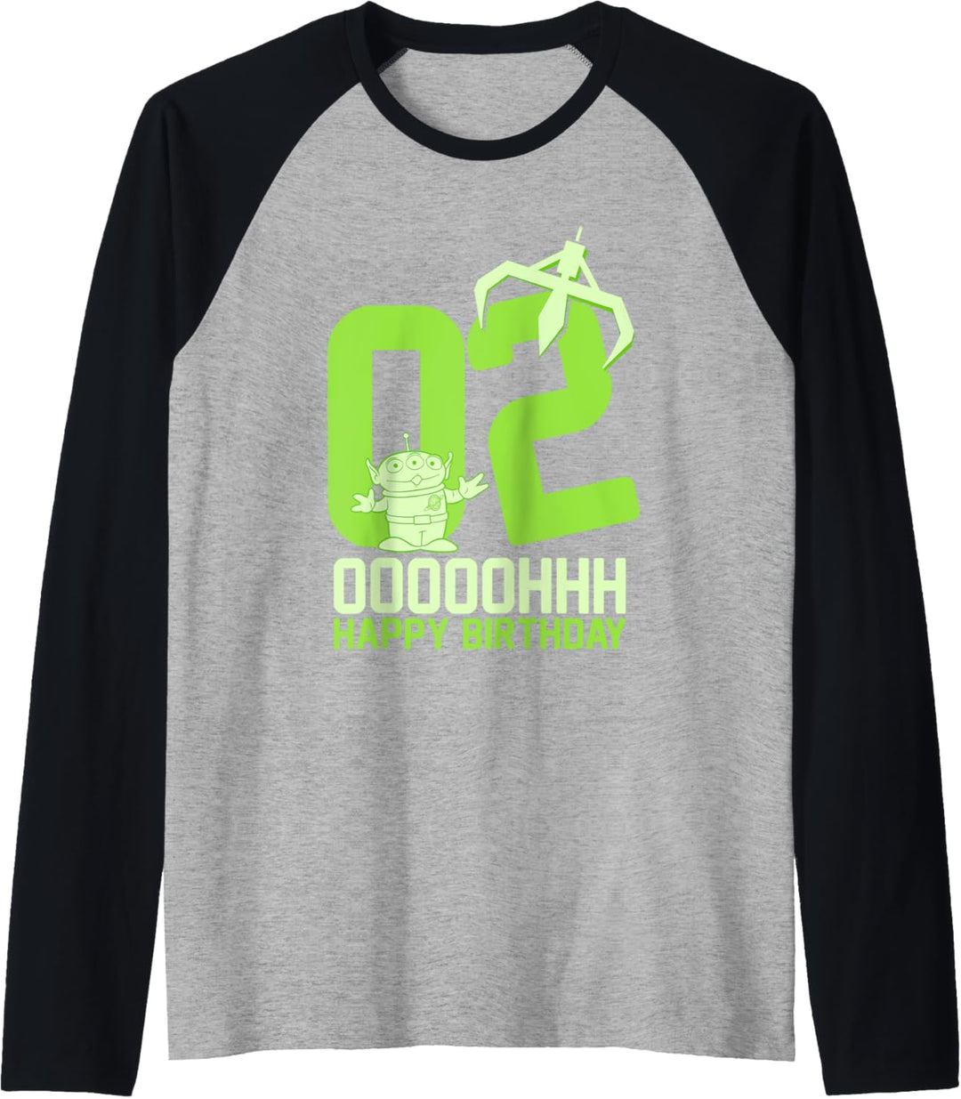 Disney Pixar Toy Story Aliens OOOOH Happy 2nd Birthday Raglan