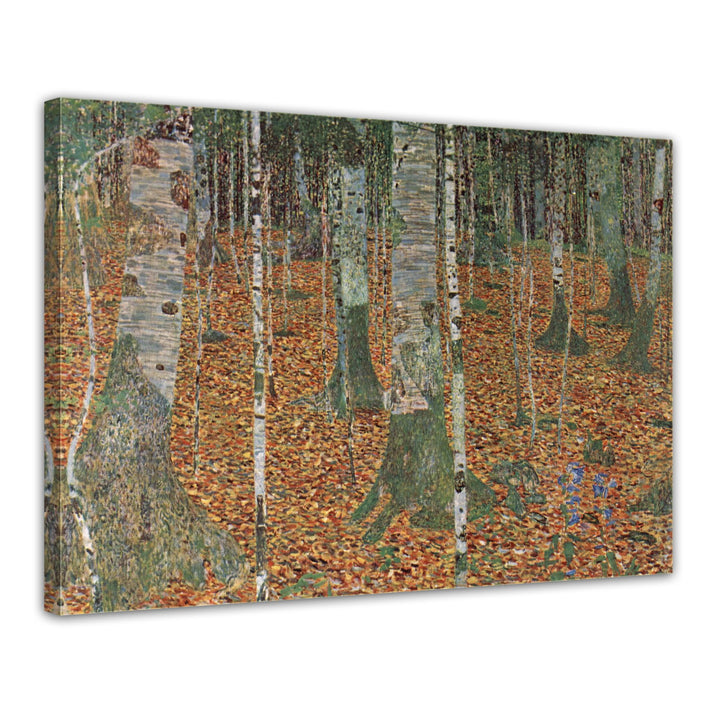 Bilderdepot24 Bild auf Leinwand | Gustav Klimt - Birkenwald in 80x60 cm als Wandbild | Wand-deko Dek