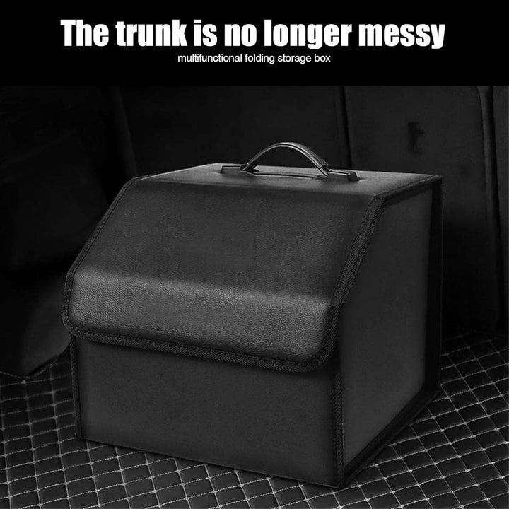 Auto Kofferraum Organizer, Kofferraumtasche Klappbar Aufbewahrungsbox PU Lede Auto box Kofferraum mi