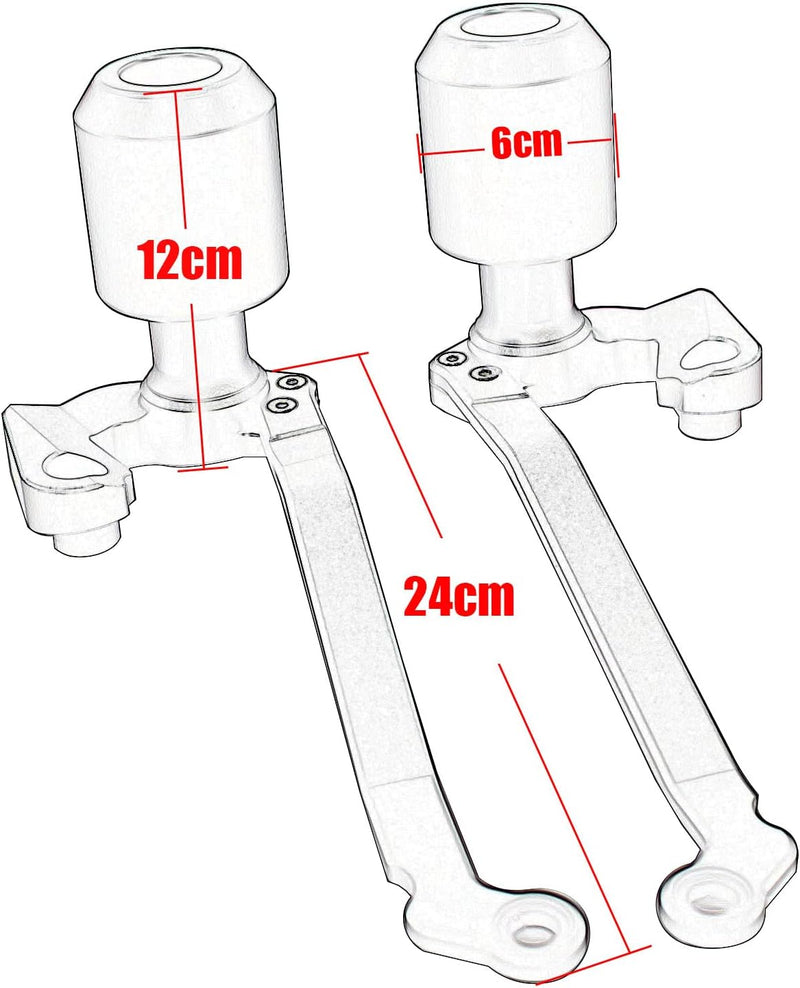 Midimttop Motorrad Rahmen Sliders Crash Pad Fallen Protector Schutz Motor Schutz Sliders Abdeckung C