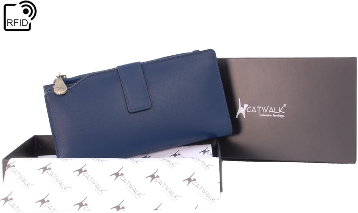Catwalk Collection Handbags - Leder - Geldbörse/Damenbörse/Geldbeutel mit telefonfach - 20 Kreditkar