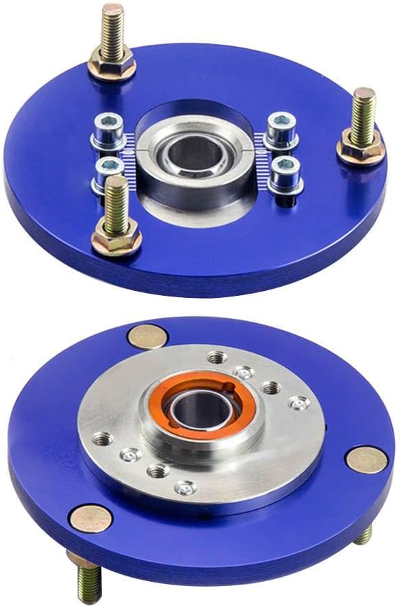 maXpeedingrods 2 Stück Domlager für 3er E36 M3 Vorne Camber Plate Federbeinlager Blau für E36 Blau,