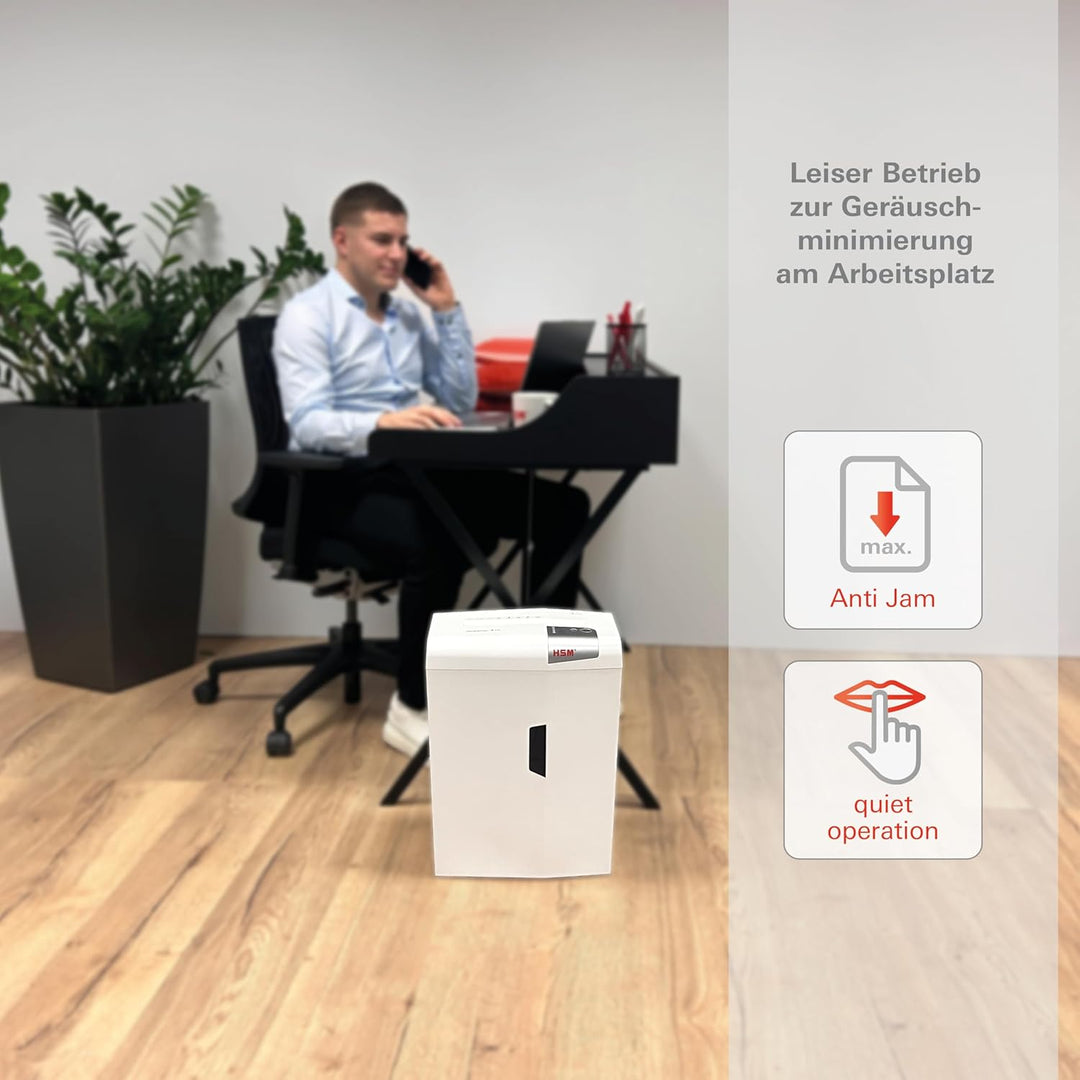 HSM shredstar X10 Aktenvernichter, Sicherheitsstufe P-4, 10 Blatt (Partikelschnitt) mit CD-Schredder