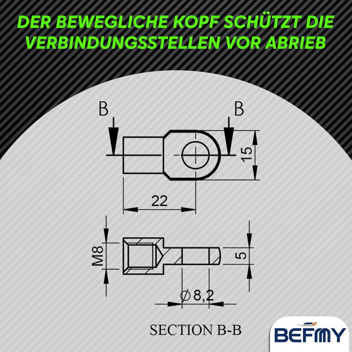 Gasdruckfeder Schwarz 250-900mm | Universal Gasdruckdämpfer 200N-900N | Robuste Konstruktion mit Öse