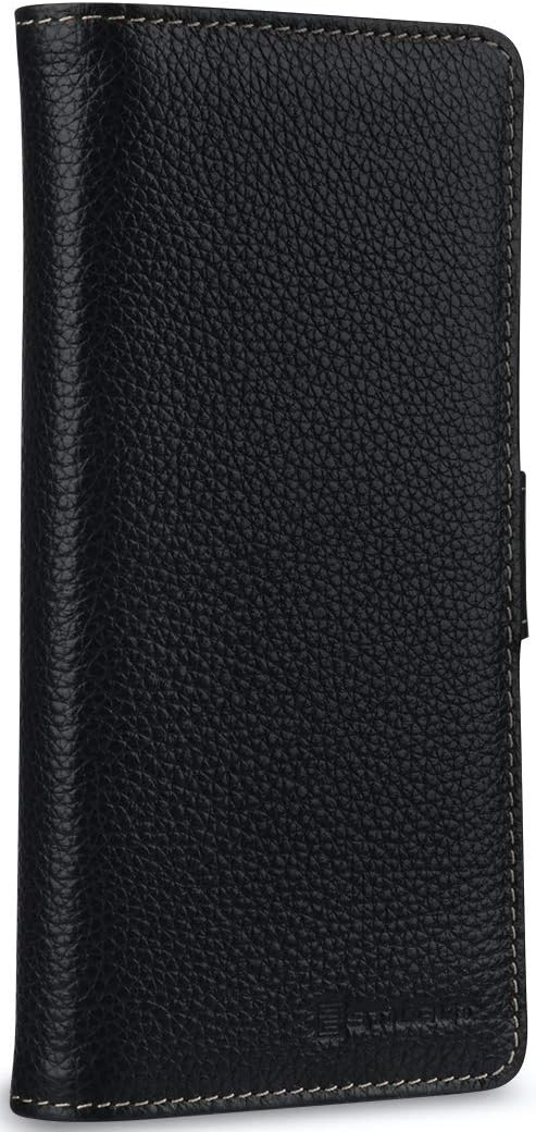 STILGUT Talis kompatibel mit Samsung Galaxy A51 Hülle mit Kartenfach aus Leder, Wallet Case, Lederhü