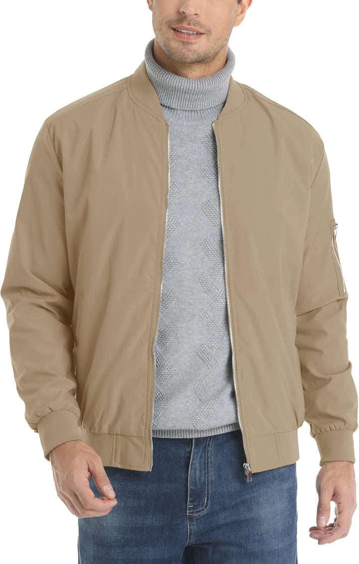 MAGCOMSEN Blouson Herren Jacke Leichte Bomberjacke Winddichte Übergangsjacke Freizeit Fliegerjacke m