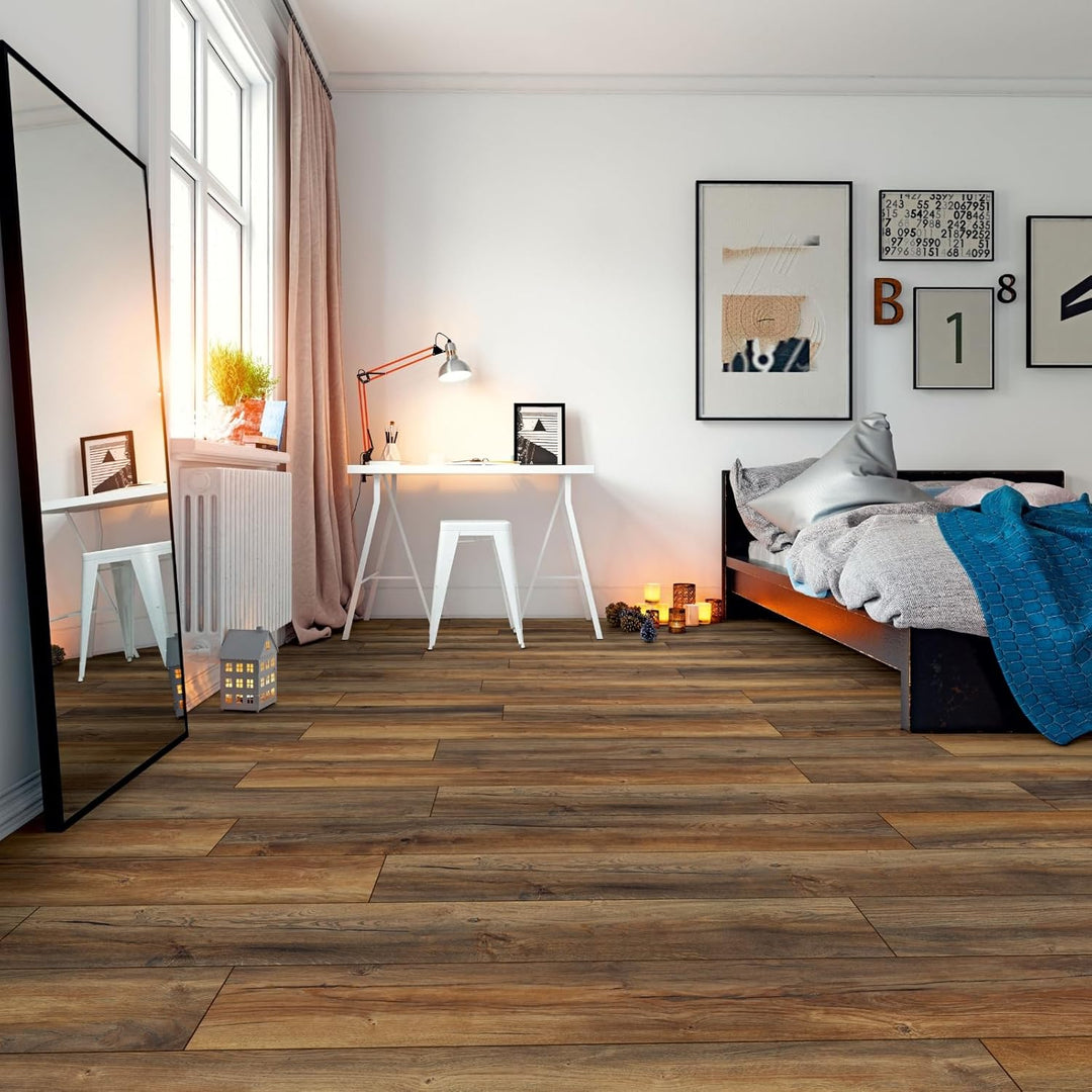 Laminat Harbour Oak – rustikale Landhausdiele in robuster 12 mm Stärke, Robusto Serie, 180 × 1375 mm