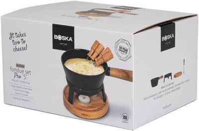 Boska Fondue-Set Pro S - 700 ml - 350 Gramm geschmolzenen Käse - geeignet für Käsefondue - mit Candl