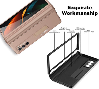 Miimall Kompatibel mit Samsung Galaxy Z Fold 2 2020 Hülle, [Magnetischer Scharnierschutz] Hartes PC