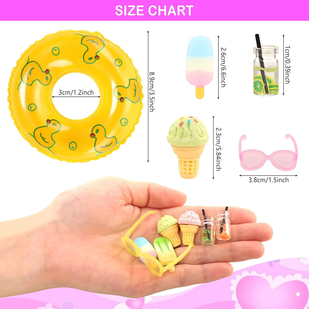 Miunana 26 Puppen Kleidung Badeanzug Kleider Zubehör Klamotten Float Schwimmring Schuhe für 11,5 Inc