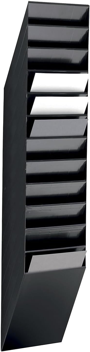 Durable Prospektspenderset Flexiboxx 12 A4, 1 Set, schwarz, 1709763060 Schwarz Hochformat, Schwarz H