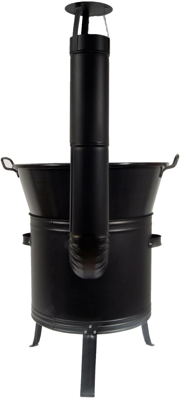 Set Ungarischer Ofen 45 mit Gulaschkessel 40 L Emaille mit Bügel Gulaschkanone mit Suppentopf