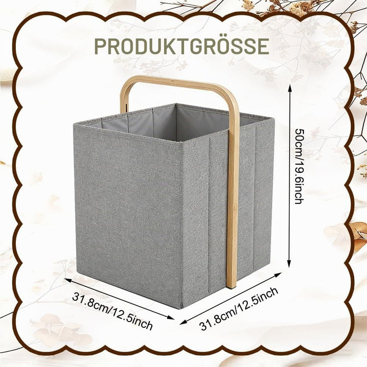 Faltbarer Wäschekorb 58L Faltbar,Hochbelastbar & Stabil aus 600D Oxford-Stoff | Schmutzabweisend, Kl