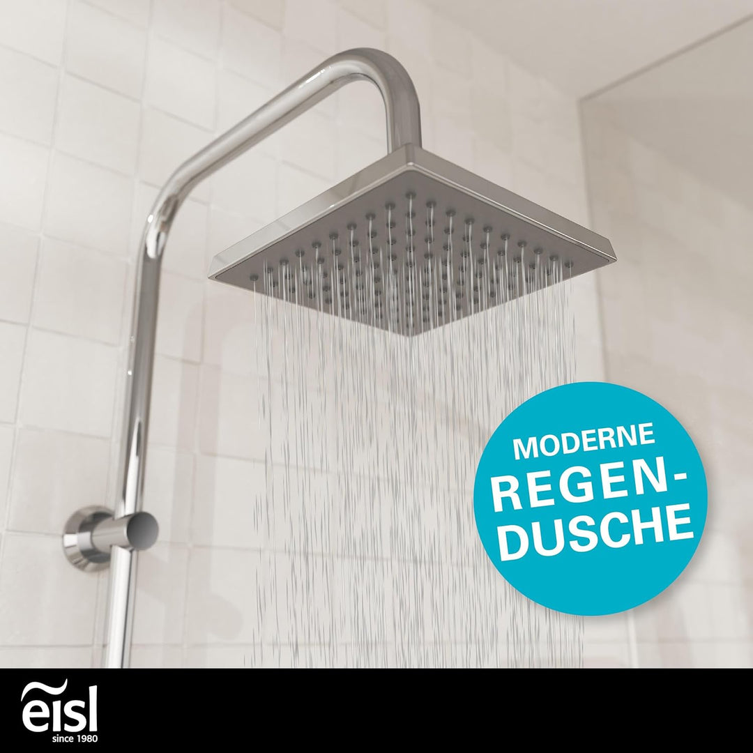 EISL EASY ENERGY Duschset, Duschsäule 2 in 1 mit grosser Regendusche (176 x 176 mm) und Handbrause,