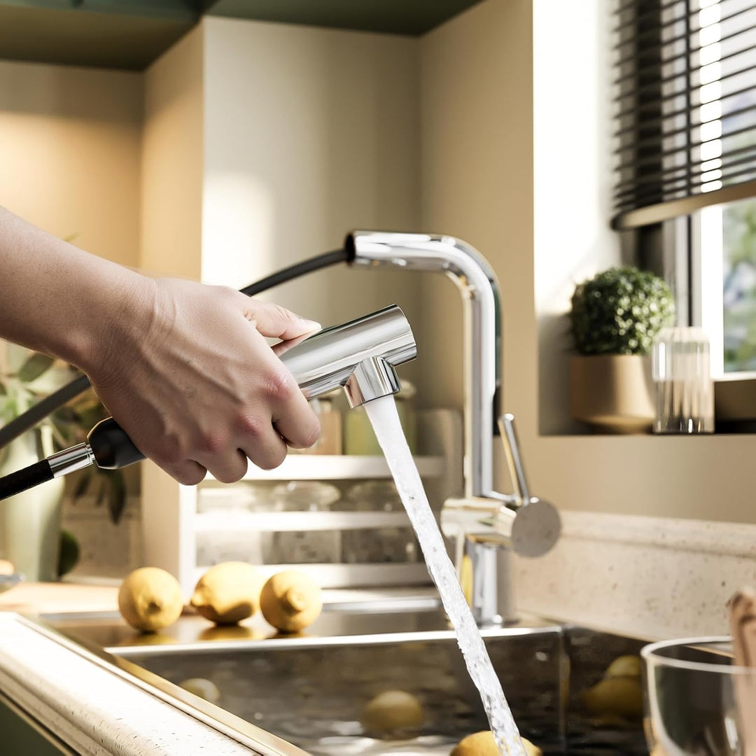 Cobbe Hochdruck Wasserhahn Küche, Küchenarmatur Ausziehbar mit Brause, Spültischarmatur Küche, Armat