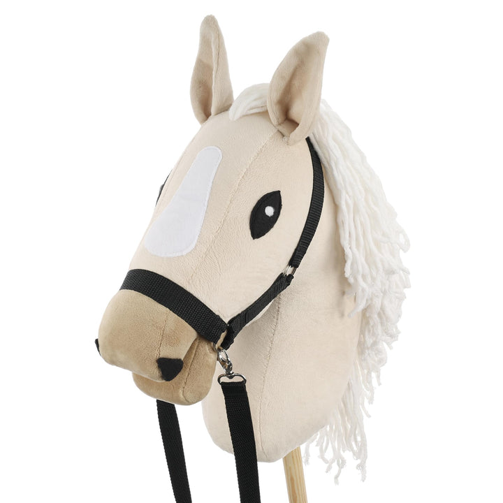 SKIPPI Hobby Horse Almond, Grosses Steckenpferd A3, Halfter und Zügeln im Set, Hobby Horsing Pferd m