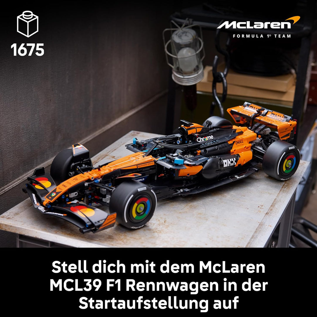 LEGO Technic McLaren MCL39 F1 Rennwagen - Modellbau für Erwachsene - Sammler Set mit V6-Motor, Diffe