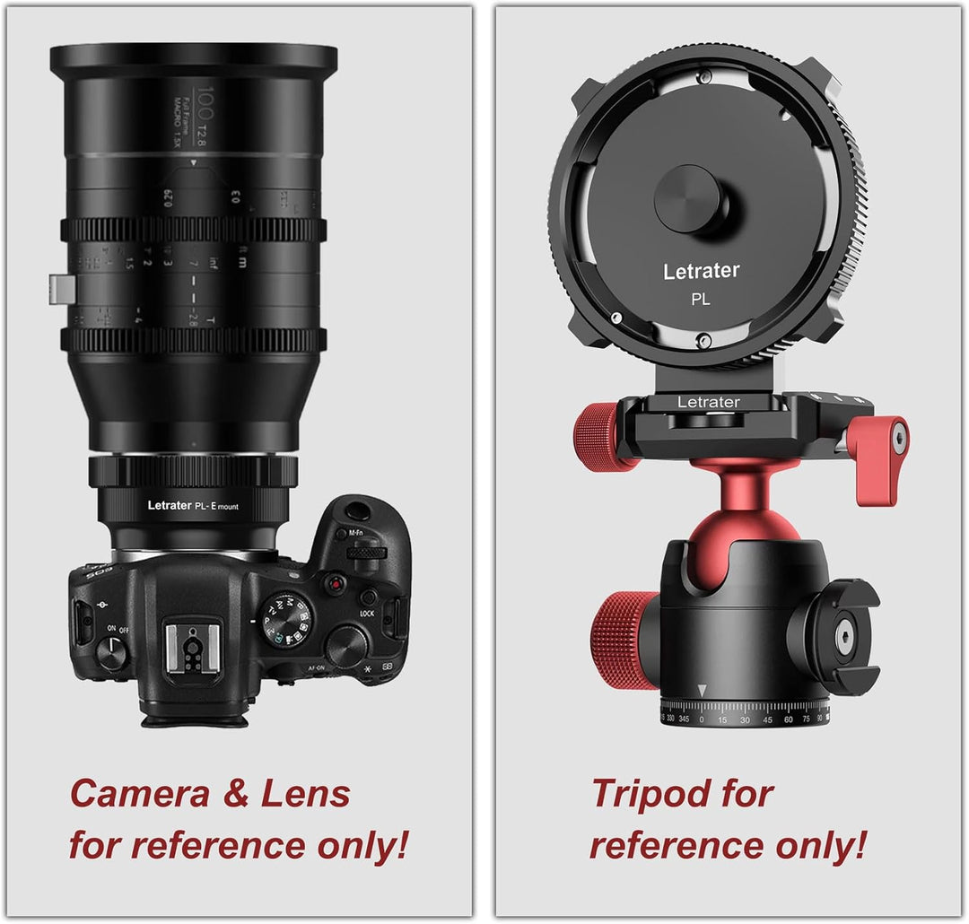 Letrater PL Objektivhalterungsadapter, PL auf Sony E/NEX Mount Kameras A7S3/FS7/5/FX9/A7R4/R3/a Seri