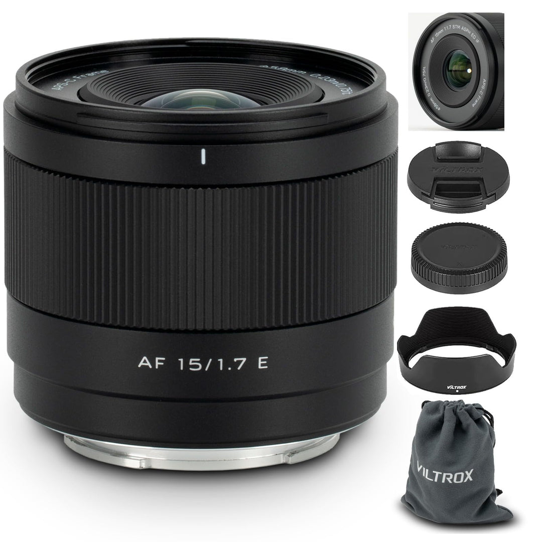 VILTROX 15mm F1.7 E-Mount-Objektiv für Sony, APS-C Ultraweitwinkel-Autofokus-Objektiv für Sony E-Mou