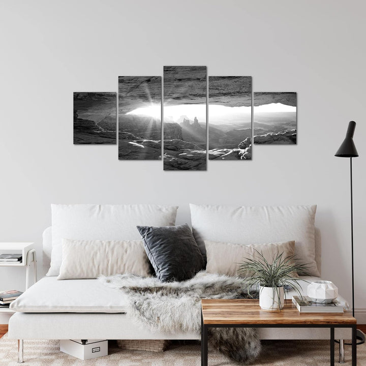 Runa Art Wandbilder Grand Canyon 5 Teilig Bild auf Vlies Leinwand Deko Wohnzimmer Schlafzimmer Berge