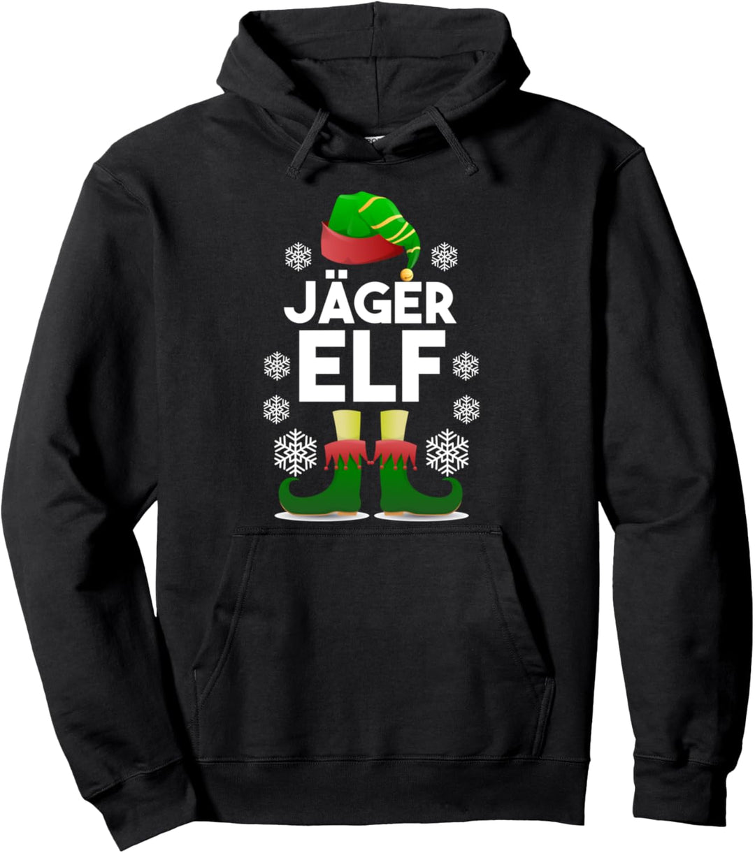 Jäger Elf Elfen Familien Outfit Weihnachten Weihnachtself Pullover Hoodie