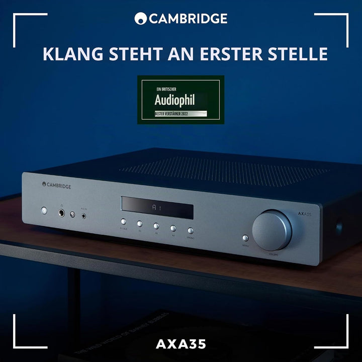 Cambridge Audio AXA35 Audio-Verstärker, 35 W, 0,01%, 82 dB, 47000 Ω, 5–50000 Hz, Klemmanschlüsse