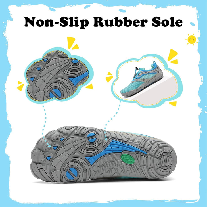 SAGUARO Jungen Mädchen Barfussschuhe Atmungsaktiv Badeschuhe für Kinder Gr.24-36 26 EU Blau, 26 EU B