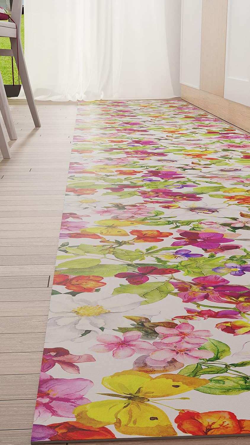 PETTI Artigiani Italiani Teppich für Küche 52x180 cm Farfalle, 52x180 cm Farfalle