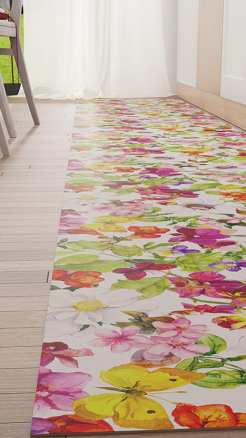 PETTI Artigiani Italiani Teppich für Küche 52x140 cm Farfalle, 52x140 cm Farfalle