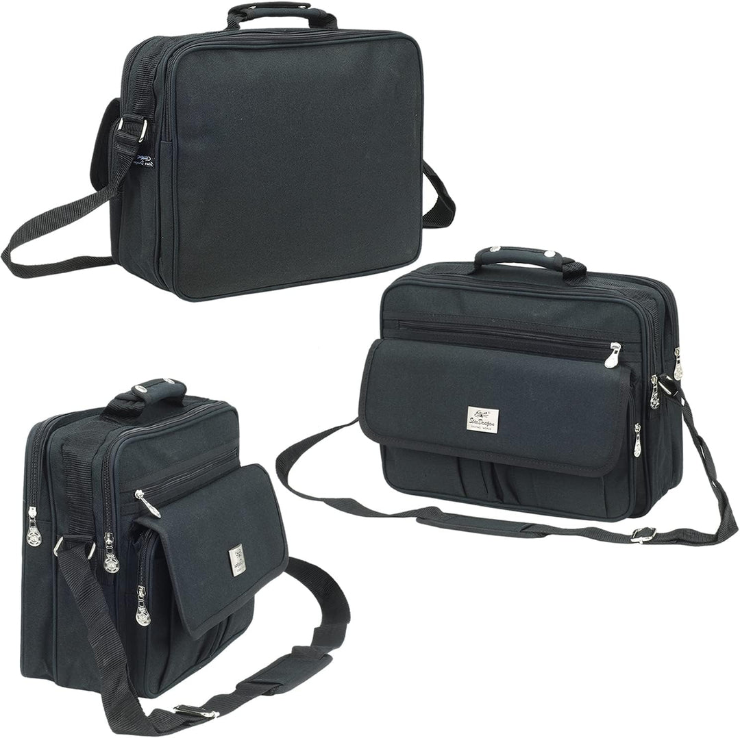 Herren Flugbegleiter Umhängetasche Arbeitstasche Schultertasche Messenger Herrentasche in Schwarz