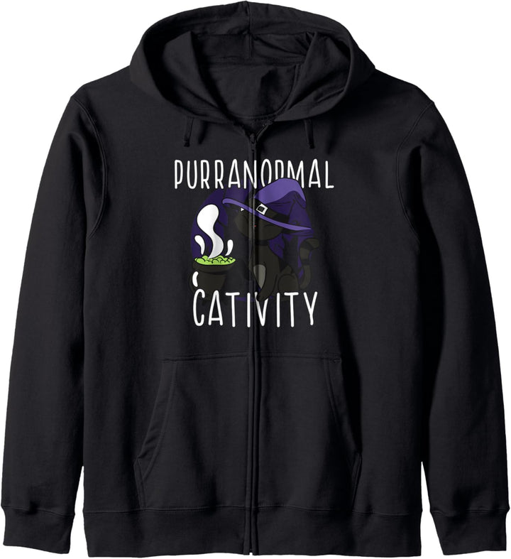 PurRANORMAL CATIVITY Paranormal Halloween Hexe Katze Meme Kapuzenjacke