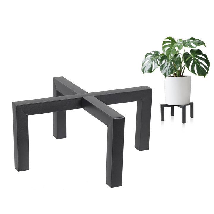 Pflanzenständer für drinnen und draussen, robuster Metall-Blumentopfhalter, Mitte des Jahrhunderts,