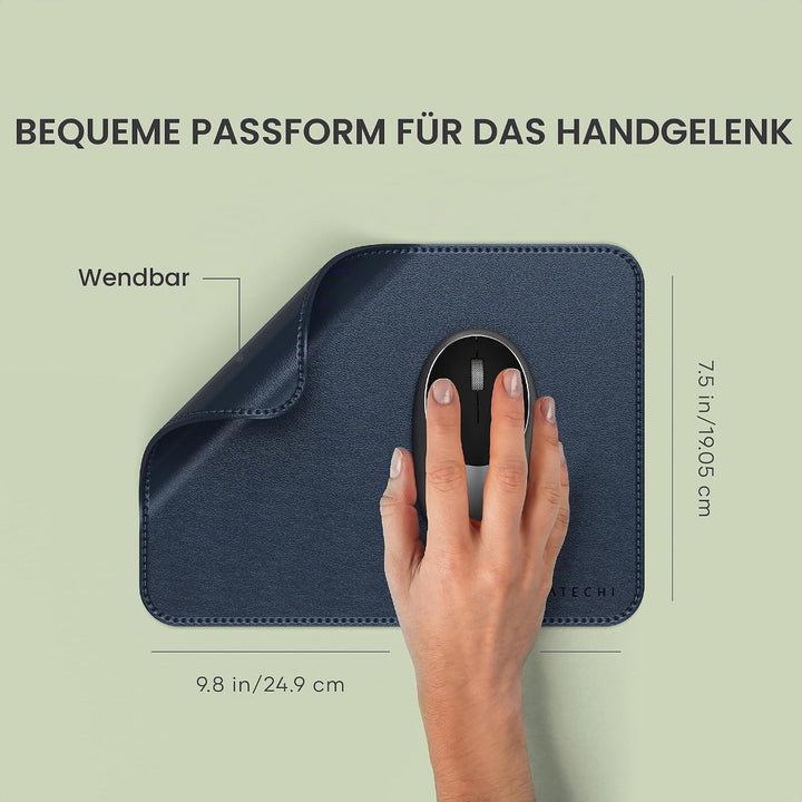 SATECHI Mauspad – Ergonomisch, Wendbar, Kratz- und Wasserfest, Leicht zu Reinigen – Schreibtischpad