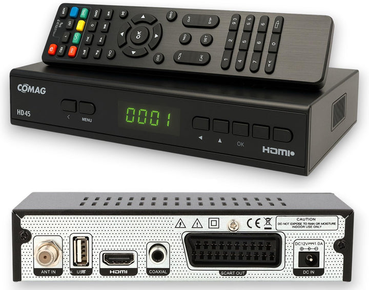 Comag HD45 Digitaler HD Sat Receiver (Full HD, HDTV, DVB-S2, HDMI, SCART, PVR-Ready, USB 2.0) schwar