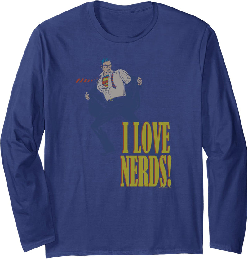 Superman I Love Nerds Langarmshirt