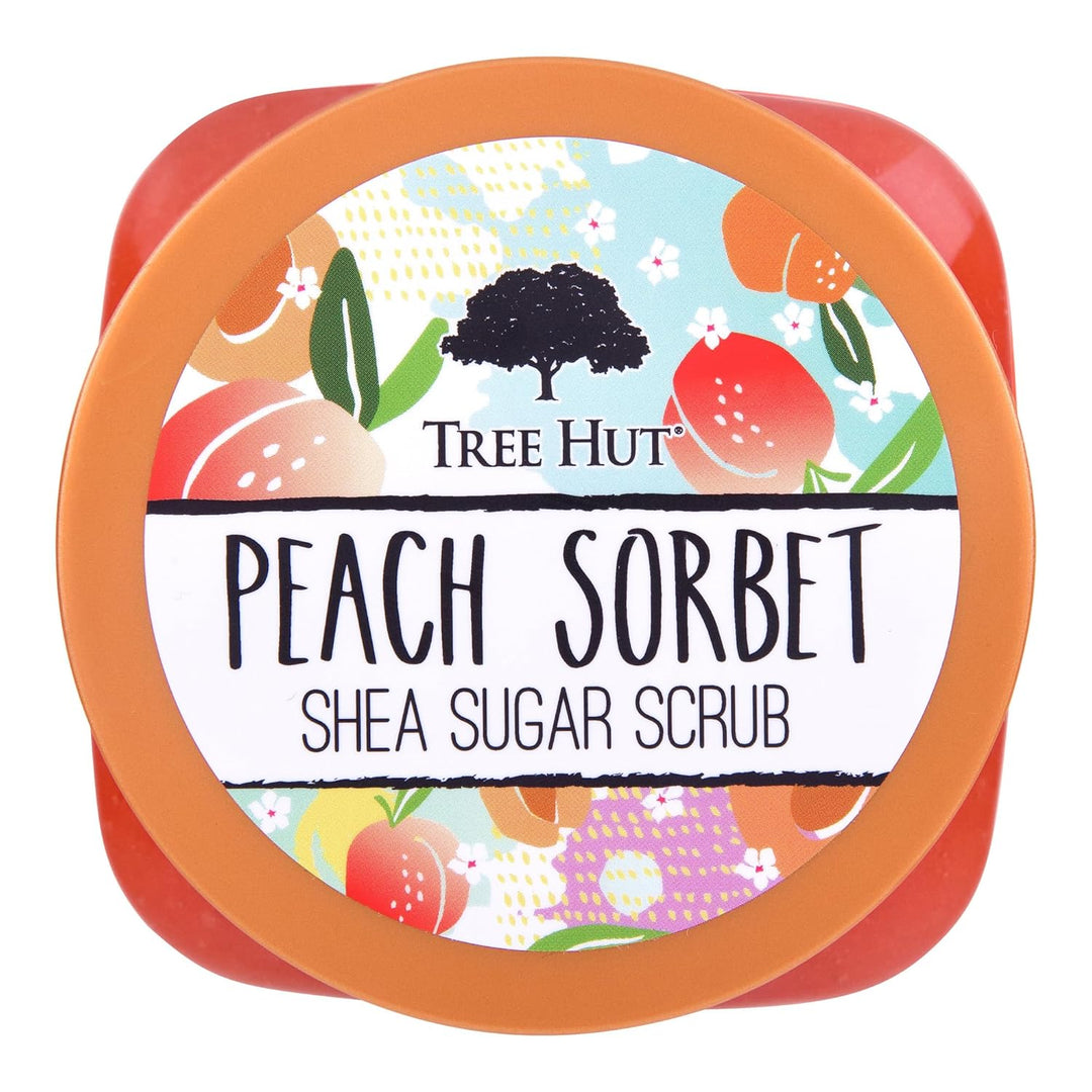 Tree Hut Peach Sorbet Shea Sugar Scrub, 450 ml, ultra-hydrating und peelating scrub for nourishing e