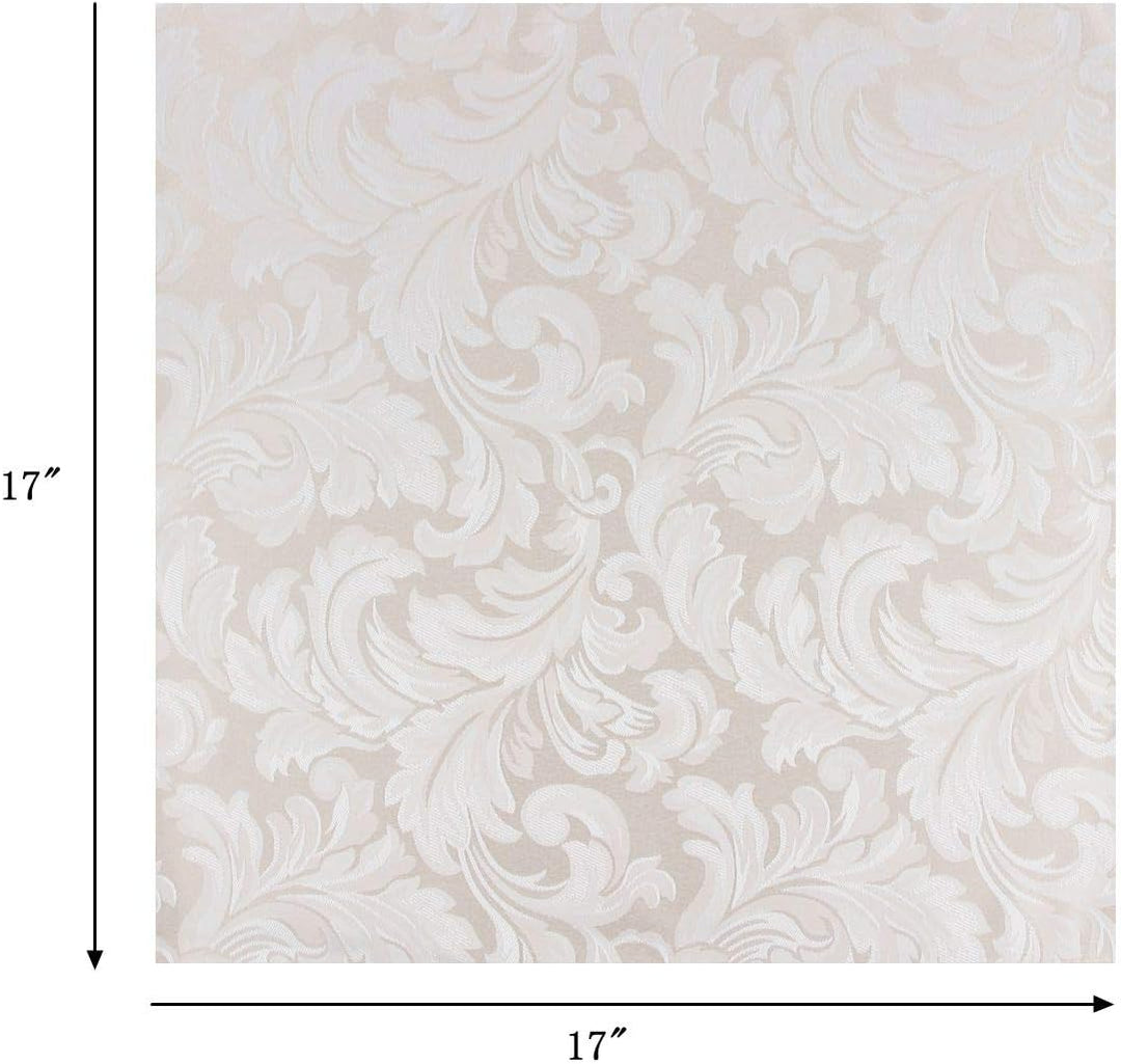 EHouseHome Damast-Servietten, Jacquard, wasserdicht, auslaufsicher, Polyester, Beige, 12 Stück, 43,2