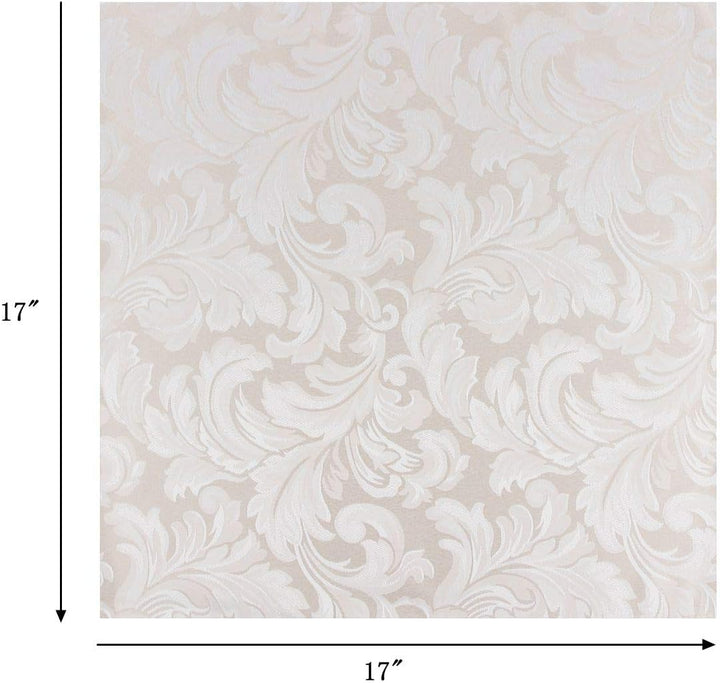 EHouseHome Damast-Servietten, Jacquard, wasserdicht, auslaufsicher, Polyester, Beige, 12 Stück, 43,2
