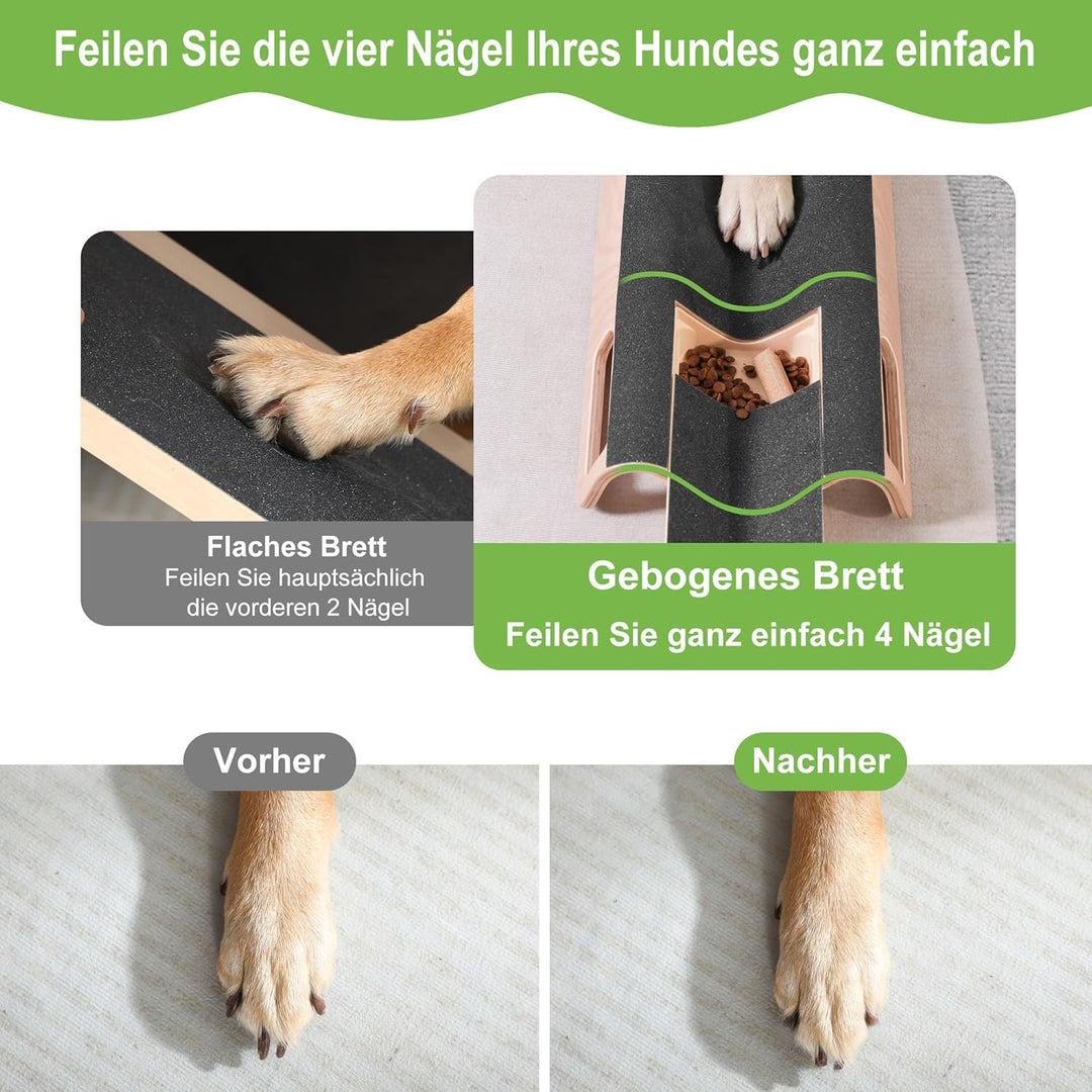 M-förmiges Hundekratzpad für Nägel mit Leckerli-Box, Hundenagel-Kratzbrett, Hundenagelfeilenspielzeu