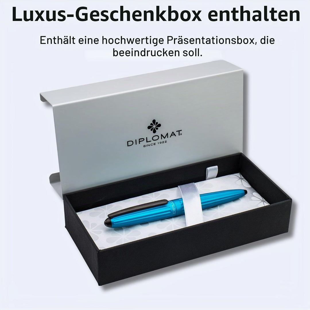 DIPLOMAT - Kugelschreiber Aero Türkis EasyFlow - Schick und elegant - Langlebig - 5-Jahre-Garantie -