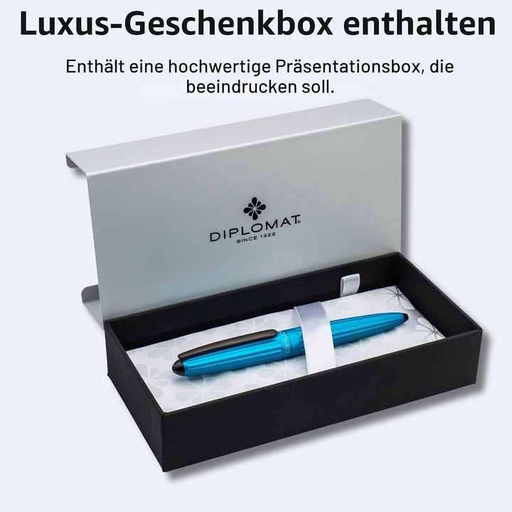 DIPLOMAT - Kugelschreiber Aero Türkis EasyFlow - Schick und elegant - Langlebig - 5-Jahre-Garantie -