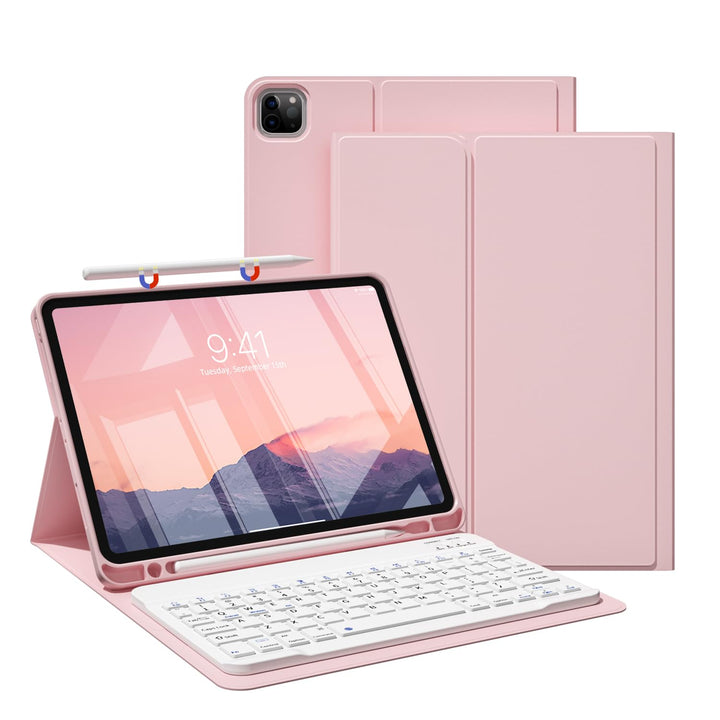 JKSML Hülle mit Tastatur für iPad Pro 11 Zoll 4./3./2.Generation (2022/2021/2020) mit Stifthalter, A
