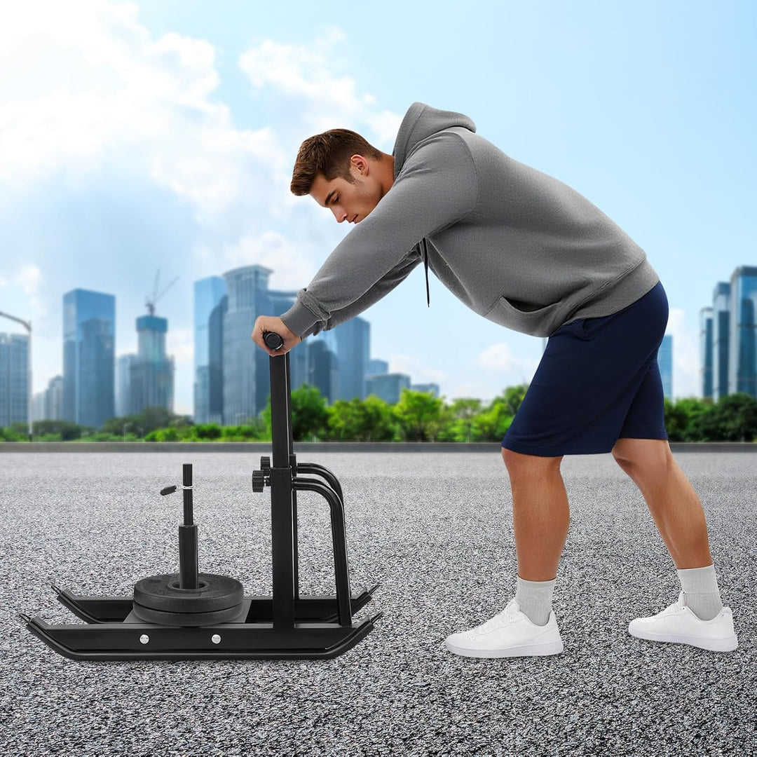 Fitness Schlitten Verstellbar 200kg, Gewichtsschlitten Mit Schultergurt Für Krafttraining, Home Gym