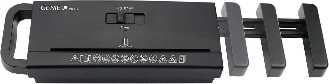 Genie 206 S Aktenvernichter-Aufsatz für sämtliche Papierkörbe geeignet, bis zu 6 Blatt,6 mm breite S