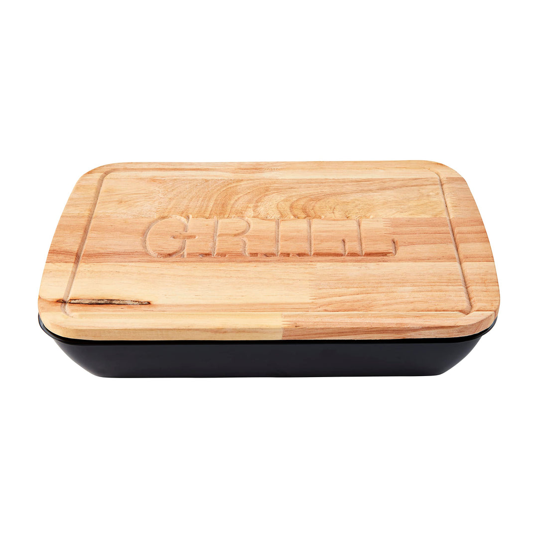 Mud Pie Melamin-Tablett und Brett-Set, Tablett 14 x 33 cm, Löffel 14 cm