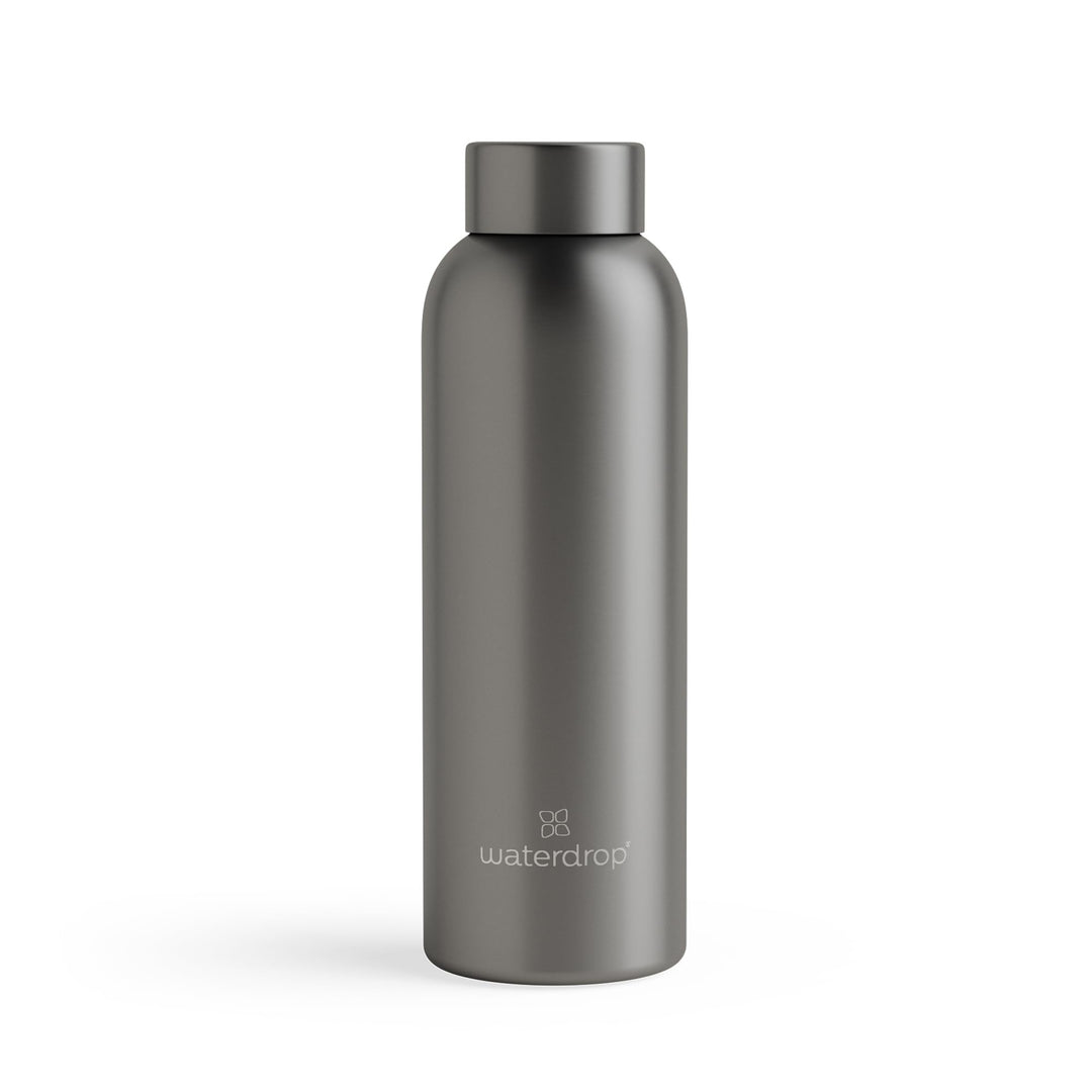 waterdrop® Edelstahl Trinkflasche 600ml - auslaufsichere Trinkflasche Kohlensäure geeignet & BPA fre