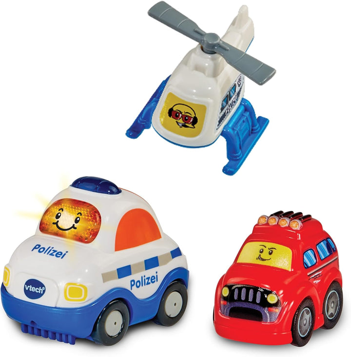 VTech Baby TUT TUT Baby Flitzer - Polizeiwache – Interaktives Spielset mit Polizeiauto, Musik, spann