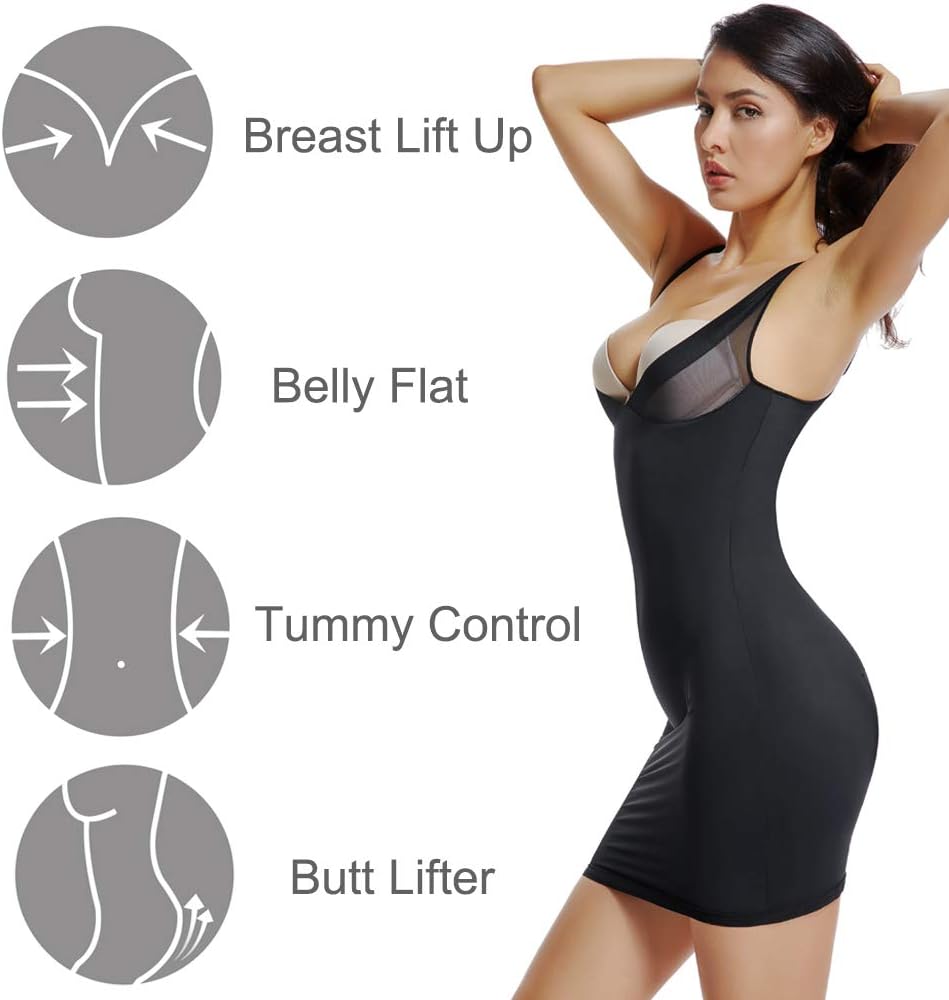 Joyshaper Damen Spitzen Unterkleider Taillenmieder Miederkleider Full Slip Figurformende Miederbody