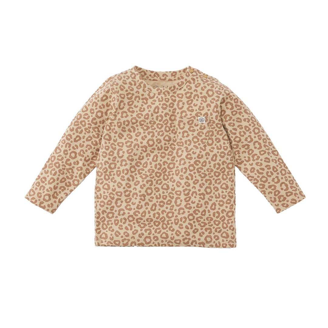Cloby CBY-LS6-LPB Long Sleeve Shirt/Langarmshirt mit UV-Schutz (UPF 50+) - Leopard braun (Gr. 6-12 M